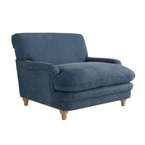 Plumpton Fabric Armchair In Denim Blue